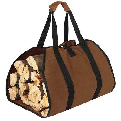 Multifunction Convenient High Quality Foldable Fireplace Log Carrier Holder Woodpile Rack Firewood Tote Bag