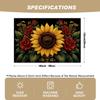 Set of 4/6 Placemats Featuring Sunflower And Red Rose Patterns, Floral Design Table Mats Suitable for Everyday Home Use And Restaurant Decoration, Mea