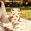 Car Tumbler 591ml Autumn maple leaf elements Straw Cup Metal Drink Mug Leakproof Tumbler Stainless Steel Tumbler Coffee Tumbler