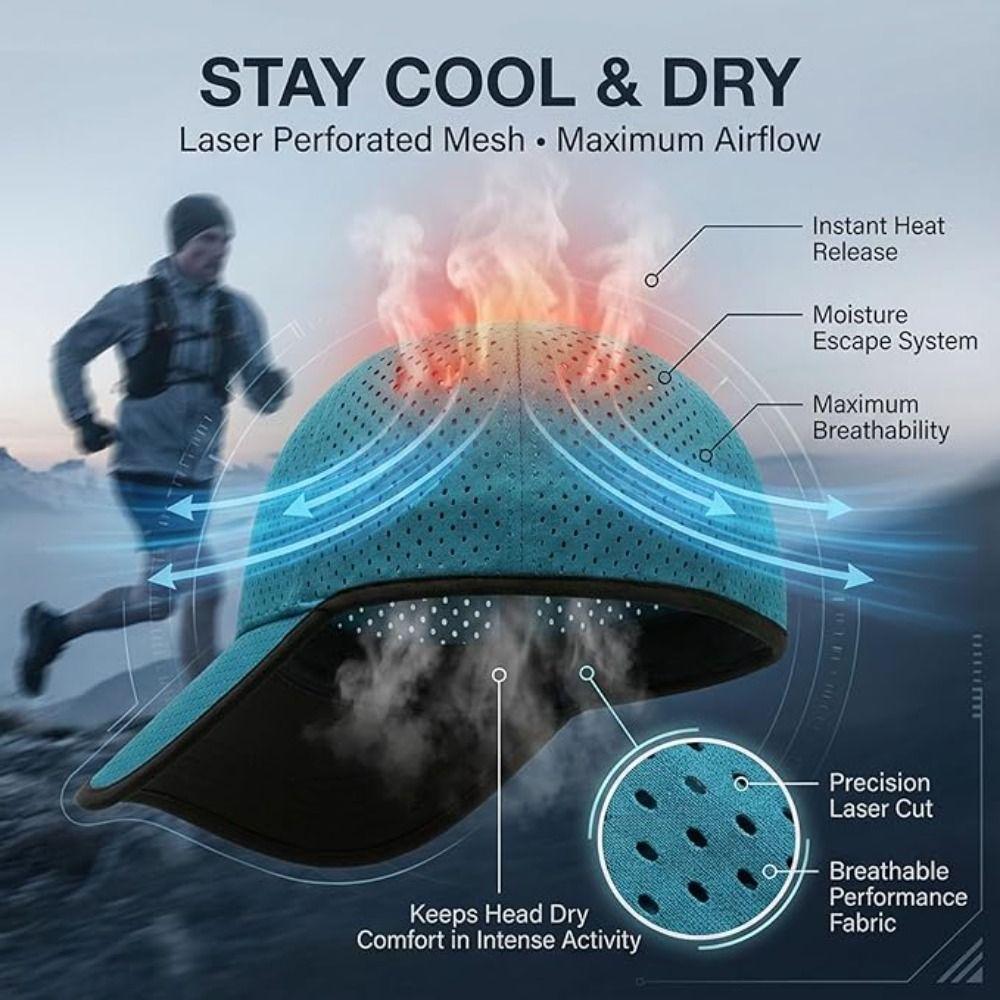 New Design Seamless Baseball Cap Packable Quick Drying Sports Hat Lightweight Polyester Visor Cap