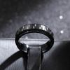5 Mm 316l roostevabast terasest abielupael, numbrid, mustad lahedad punk-sõrmused meestele, naiste moeehted