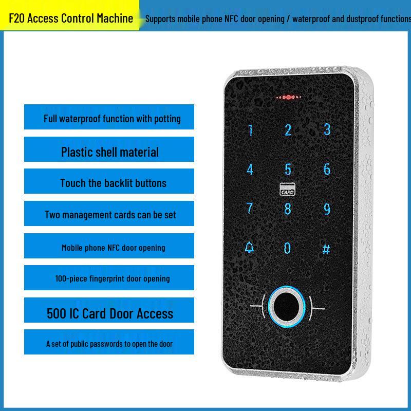 All-in-One Waterproof Fingerprint Access Control System with Password and Card Swipe