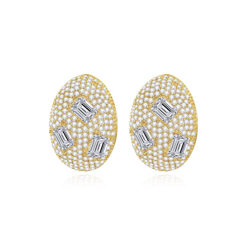 Shining Pearl Copper Alloy Earrings: Light Luxury, High-End Gold-Plated with Strong Color Retention