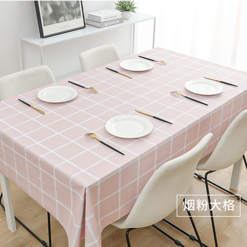 PVC Tablecloth Waterproof and Oil-proof Washable Net Red Desk Cloth Rectangular Dining Table Cloth Coffee Table Placemat