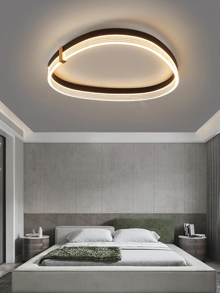 Nordic Bedroom Indoor LED Ceiling Lamp Modern Minimalist Black Round Triangle Study Ceiling Light Dining Room Chandelier Fixture
