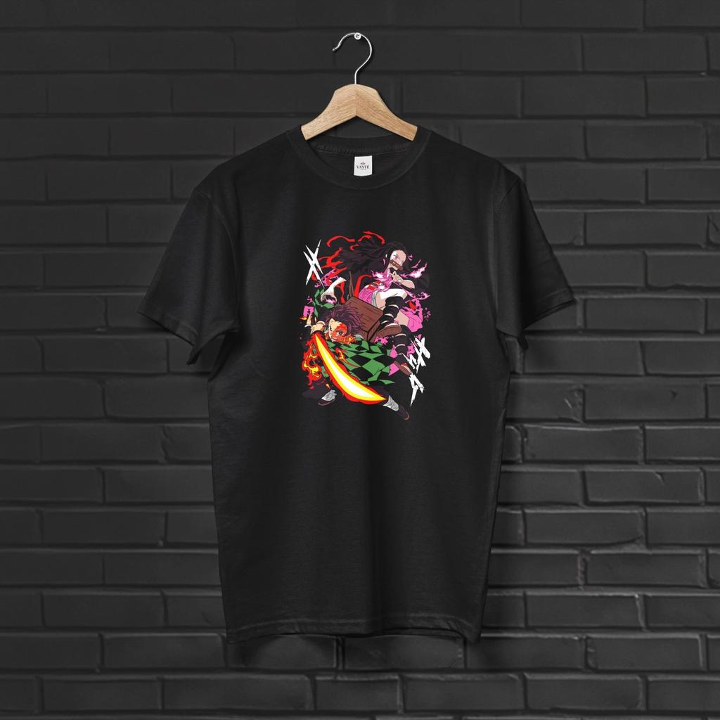 Tanjiro & Nezuko Heavyweight T-Shirt Graphic Tee Mens Unisex Cotton Streetwear