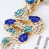 Colorful Rhinestone Snake Keychain Exquisite Women's Bag Pendant  New Year Gifts