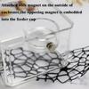 2Pcs Jumping Spider Feeding Dish, Magnetic Tiny Food Dishes Water Dish for Jumping Spider, Tarantula and Other Small Pets,Transparent