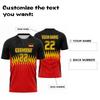 Unisex DIY International Soccer Fan Retro Street Style Crew Neck Jersey Lightweight Breathable Fabric Suitable for Outdoor Activities and Sports