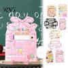 Child Drawing Board First Day of School Sign, Reusable Wooden Chalkboard Sign for Kids, Back Message Center To Decorations Supplies Kindergarten