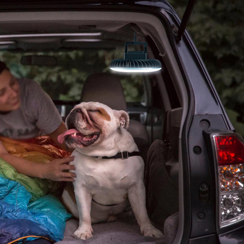 Rechargeable Light Camping Light Fans Lamp Multi-functional Portable Outdoor Portable Lamp Night Emergency Tent Light With Hook