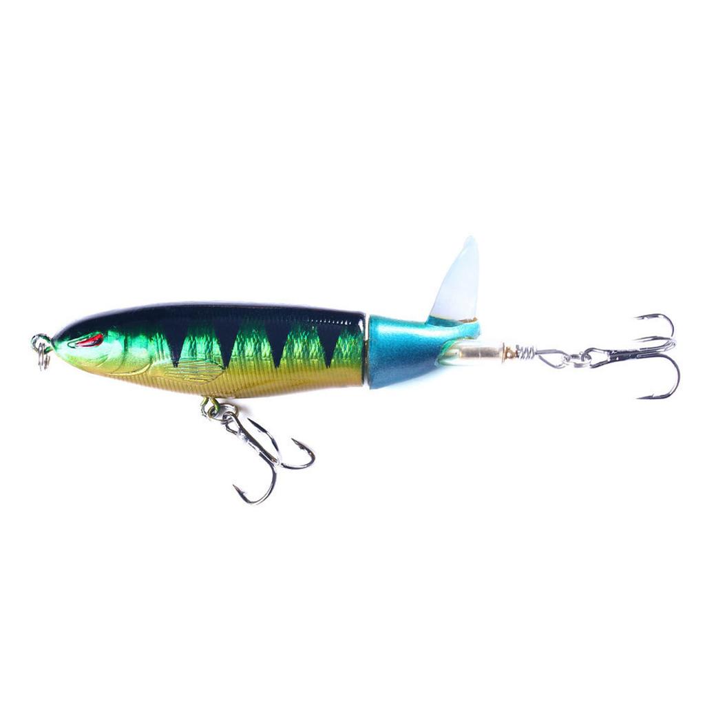 10Pcs Propeller Lure Fish Hook Rotating Tail Baits Fish Hook Topwater Fishing Lures Hard Baits Fishing Tackle Easy to Use