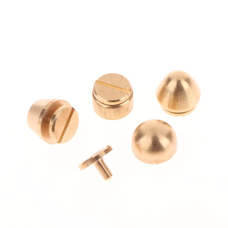 5Set High Quality Solid Brass Rivet And Screws Diy Leather Bag Decoration Suitcase Botton Feet Rivet Accessories