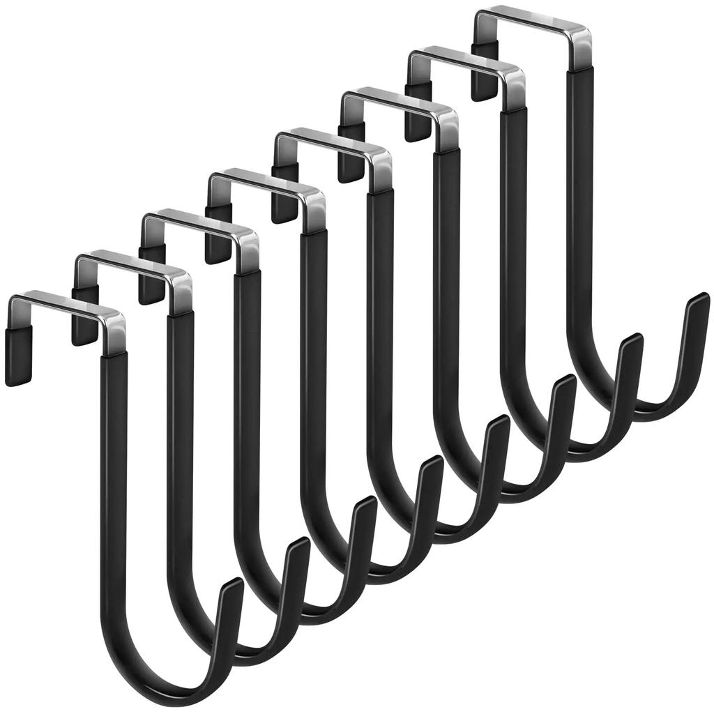Door Hook with Rubber No Need for Drilling Cabinet, Wardrobe Door Rear Anti Slip Hook Over The Door Organizers