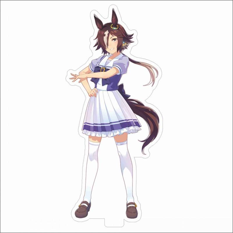 Japan Beautiful Derbil 15 Cm Cartoon Characters Acrylic Double-sided Stand Model Kawaii Cute Office Decoration Panel Permanent Recording Fans