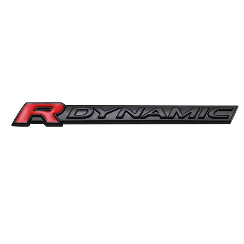 3D Kovové Logo R-DYNAMIC Znak na Bok Blatníku Auta Odznak na Zadní Kufr Nálepky Samolepky Příslušenství pro VELAR Sport Discovery Evoque HSE Defender