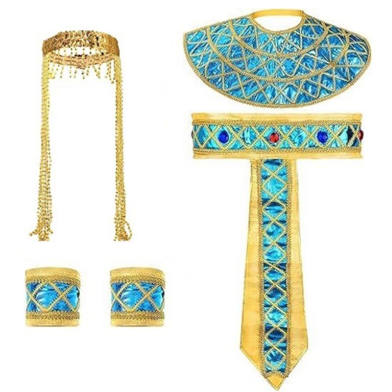 Snake Headpiece Egyptian Belt Egyptian Collar Wristbands for Women Man Halloween