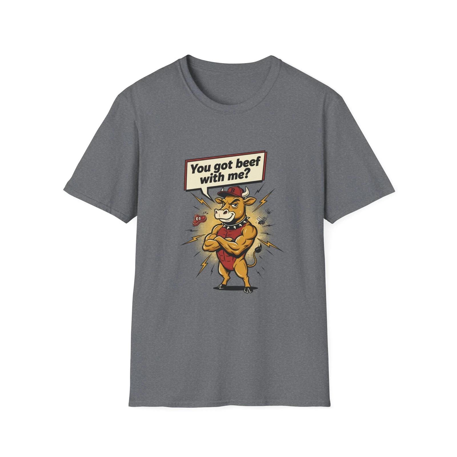 You Got Beef With Me? T shirt | Cartoon Beef Steak Character XL