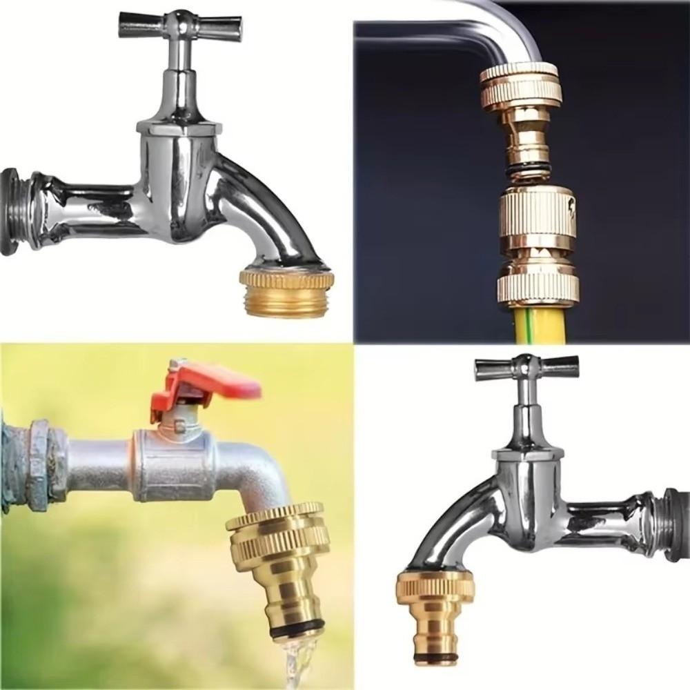 Aluminum Alloy Hose Quick Connector Quick Connect Drip Irrigation Connector for Garden Pipes
