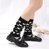 Lolita Style Leg Warmers Socks Female Knitted Warm Foot Cover Pink Heart Warmer Lady Autumn Winter Crochet Sock Boot Cuffs