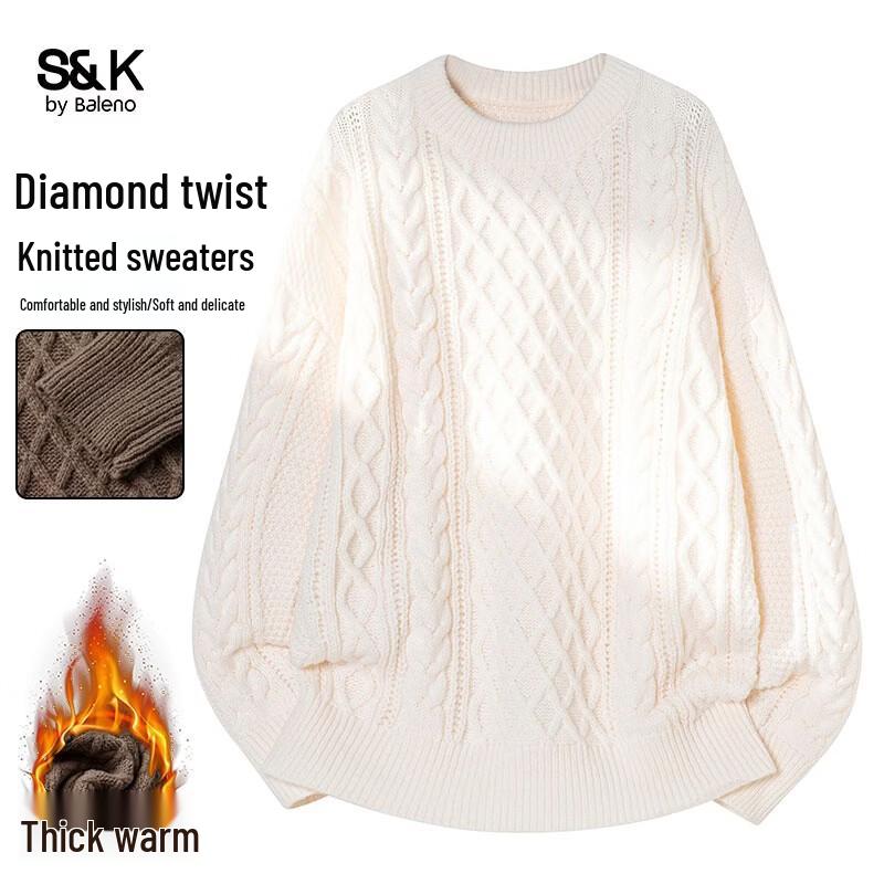 Baleno Men s S&K Series Diamond Texture Round Neck Knitted Sweater XL