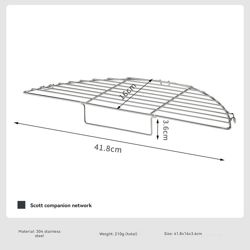 CAMPINGMOON Scott Accessories 304 Stainless Steel Baking Tray With Net Scott Frame Stove With Windshield Two Pieces