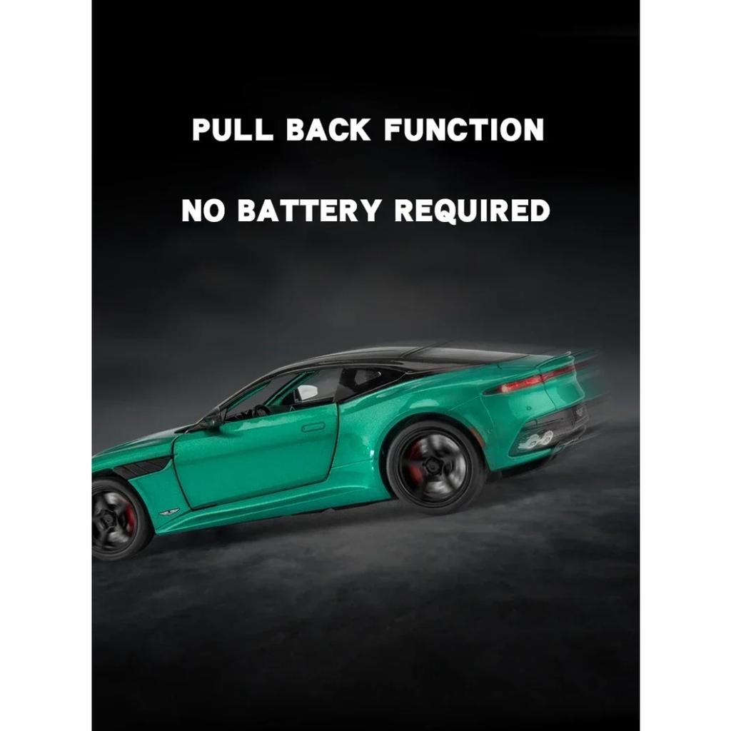 1/22 Aston Martin DBS Luxury Sports Car Alloy Metal Diecast Car Model Car Central Control Screen Trendy Decorative Gift for Boys