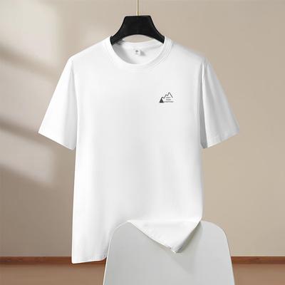 Hill Oversized Mens Cotton Short Sleeve T-Shirt Man Round Neck Casual Tee