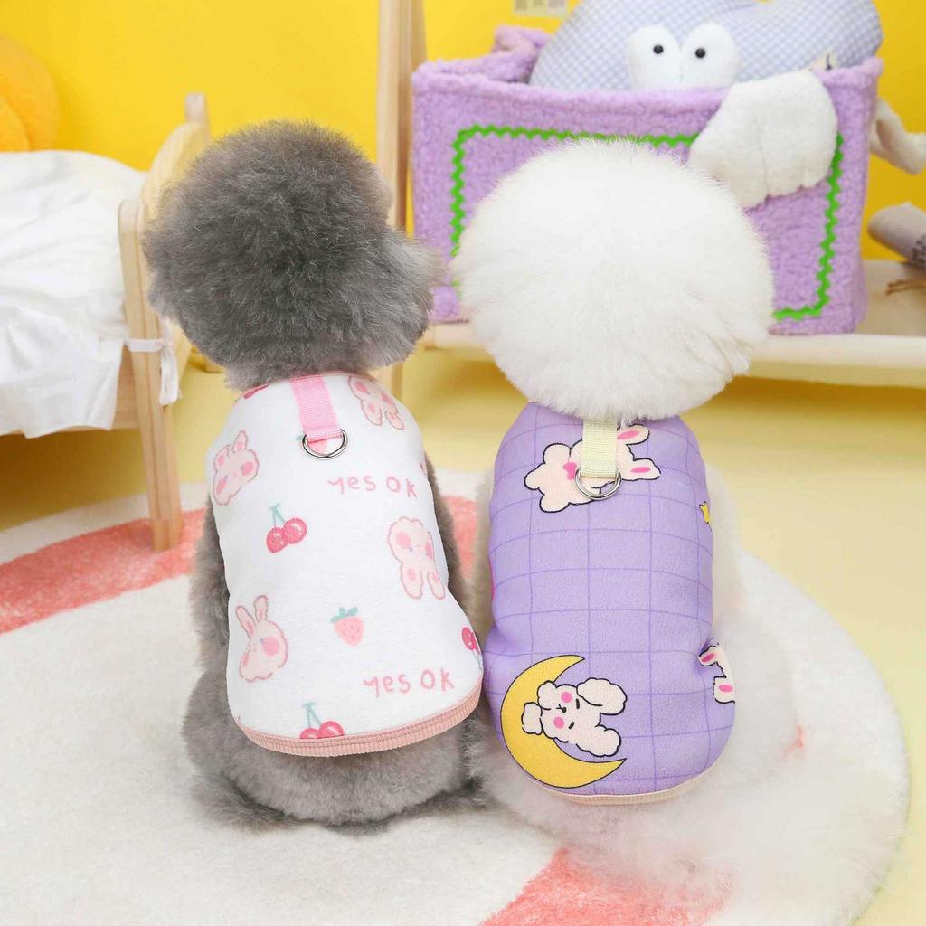Dog Clothes Autumn Pet Teddy Bichon Small Dog Kitten Cat Traction Environmentally Friendly Warm Vest