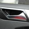 Portable 4Pcs Car Interior Door Handle Bowl Trim For Golf MK6 2010-2013 Carbon Fiber