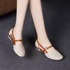 Sapatos Femininas Women Fashion 3cm Stiletto Heels for Summer Lady Casual Hollow Buckle Strap Black Office Shoes A9384
