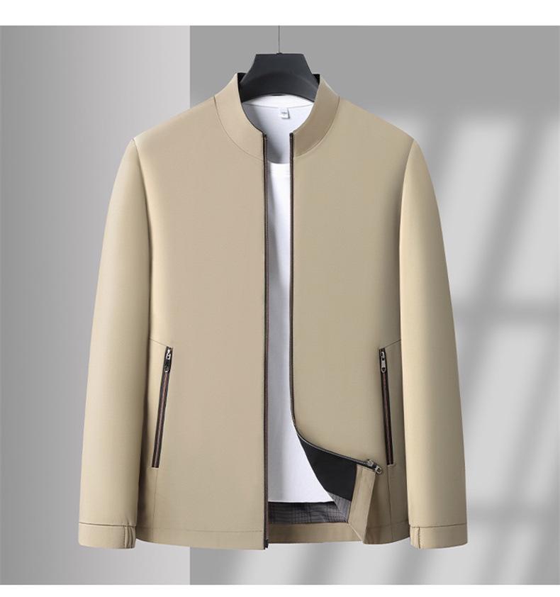 Spring/Autumn 2024 Men's Casual Baseball Collar Jacket - Trendy Korean Style for Middle-aged & Elderly Dads