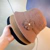 Basin Hat New Women's Autumn and Winter Foldable Fashion Warm Pearl Flower Bucket Hat