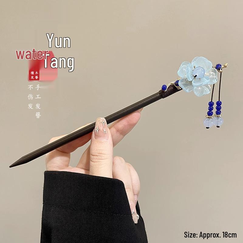 Ancient Chinese-Style Hanfu Hair Accessories: Elegant Updo Hairpins with Tassels for Women