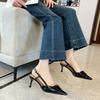 G660-4 temperament high heels French 2025 new spring and autumn thin heel pointed word beautiful bag head sandals women