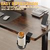 180° Rotating Desk Cup Holder Table Universal Adjustable Pgraded Arm Clamp Nonslip Storage Rack Clip on Coffee Bottles