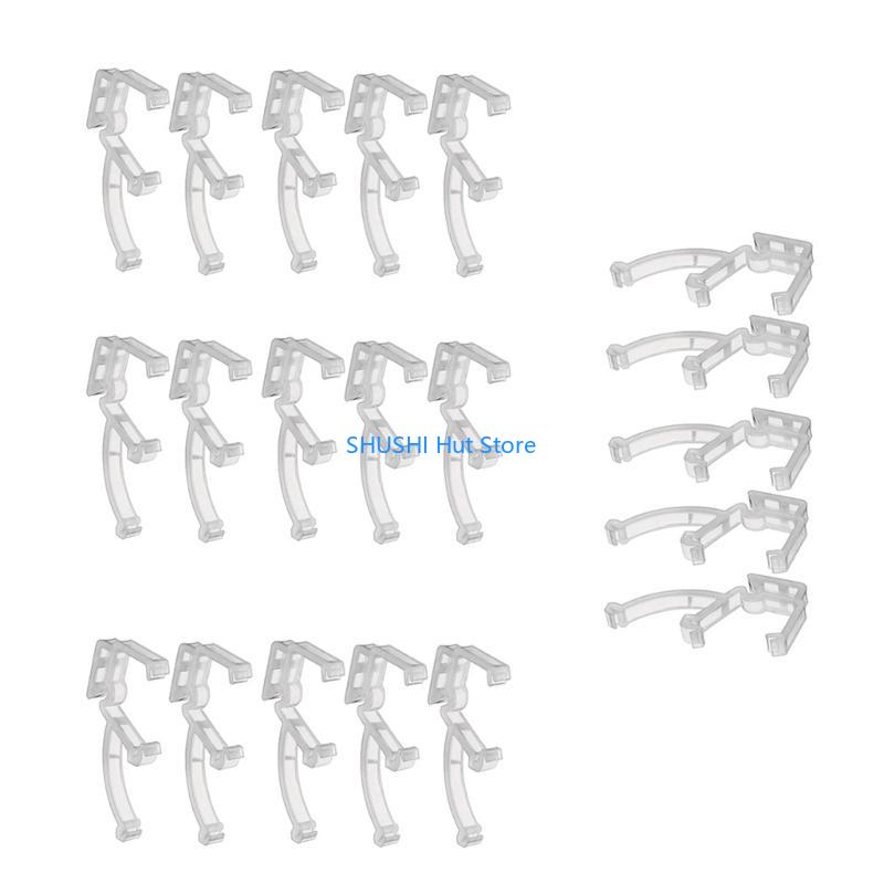 Clear Valance Clips 20 Pieces 2Inch Plastic Blind Retainer Holder Clips for Window Blind Valance Horizontal Blinds Parts D57B