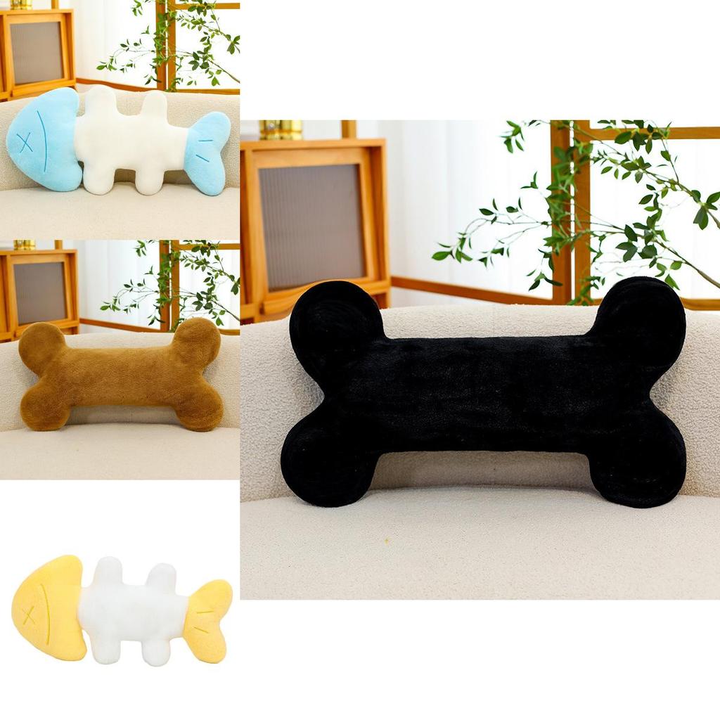 Plush Fish Bone Pillow With Soft Pp Cotton Filling For Kids And Adults