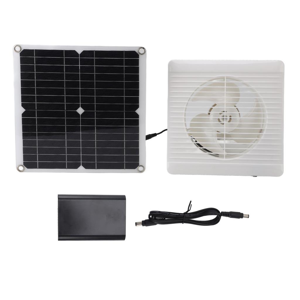 Solar Fan 12W 12V DC Monocrystalline Solar Panel Powered Exhaust Fan for Outdoor Greenhouse