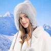 Winter Thick Coldproof Cap Plush Ball Warm Ear Protection Cap Women's Big Head Circumference Bomber Hat