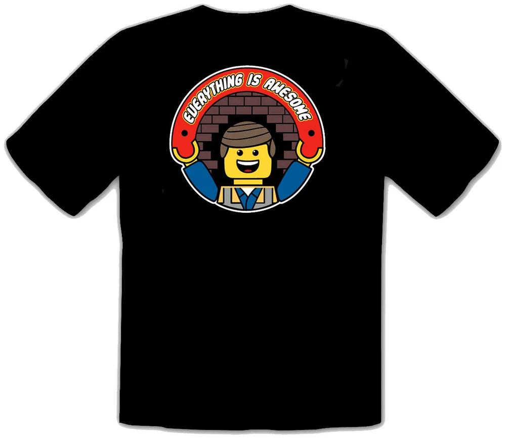 Everything Is Awesome Lego Minecraft Super Mario Black Fun Tshirt 050 S