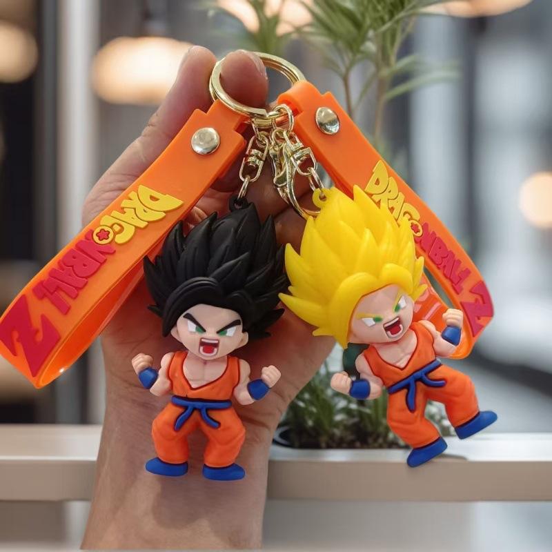 Dragon Ball Z Goku 3D Figure Keychain - Anime Bag Charm & Key Ring, Ideal Gift for Fans & Kids