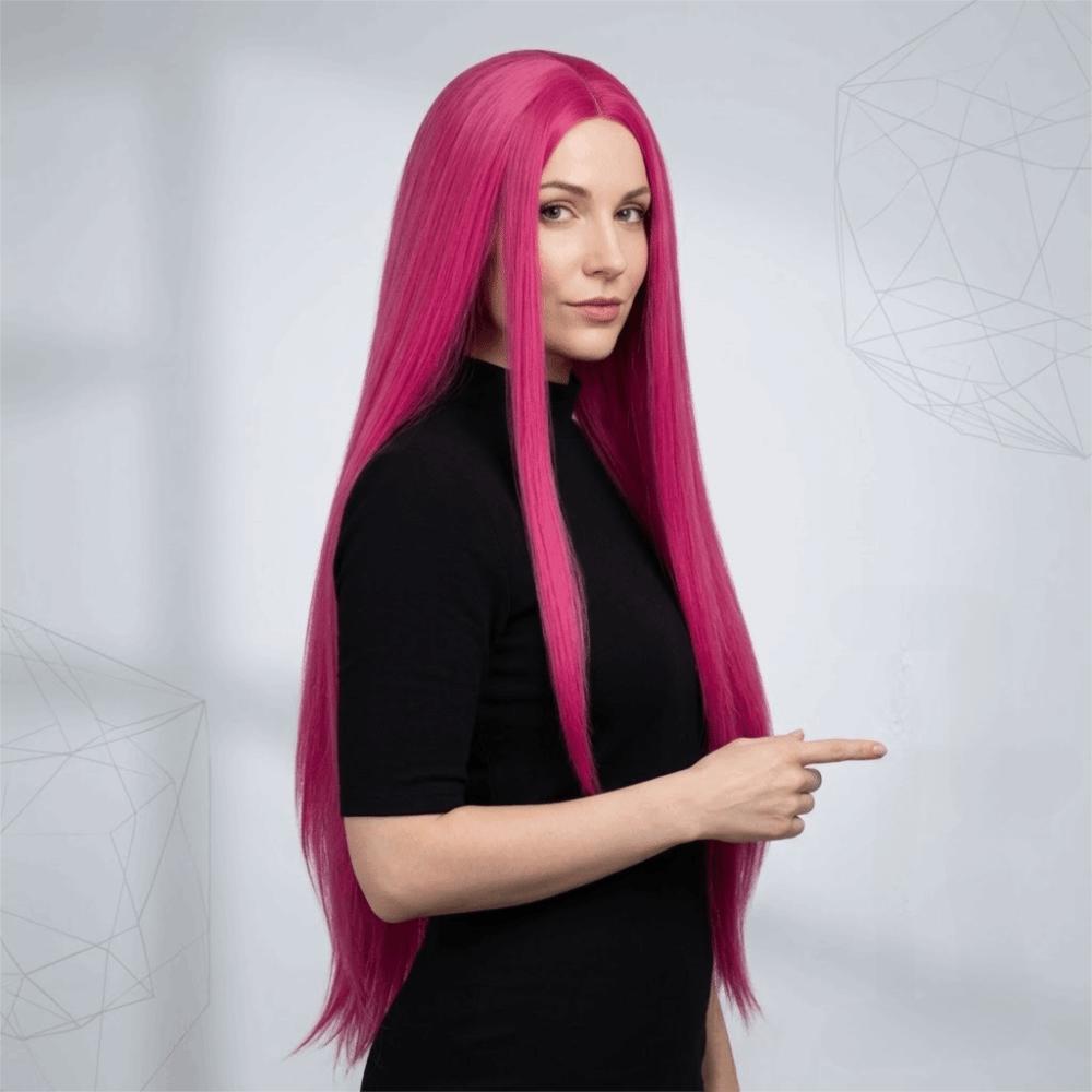 Parrucca Capelli Lisci Ultra Lunghi da 40 Pollici Versatile Anime Parrucca Liscia Cosplay Festa