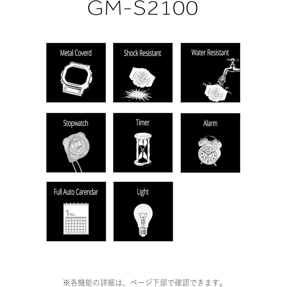 Casio G-Shock Midnight Fog Series GM-S2100MF-1AJF Women's Mid-Size Metal Covered Watch Black