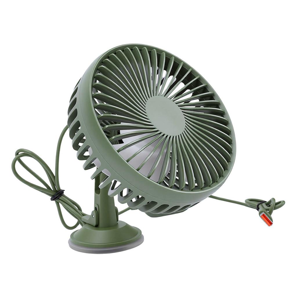 Single Head Car Suction Cup Fan 360 Degree Rotation 3 Speed USB Port Suction Cup Vehicle Fan