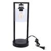 Table Lamp 3 Levels Brightness Touch Control Industrial Bedside Lamp with 7W Wireless Charing USB Port for Home Bedroom