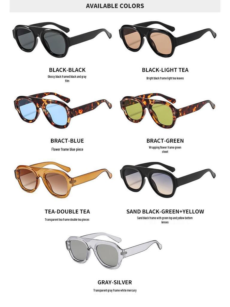 2025 Retro Round Frame Sunglasses: European & American Trend, Black Ins Celebrity Style