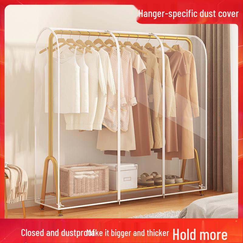 Floor-Standing Transparent Dustproof Coat Rack Cover - Waterproof & Fully Enclosed