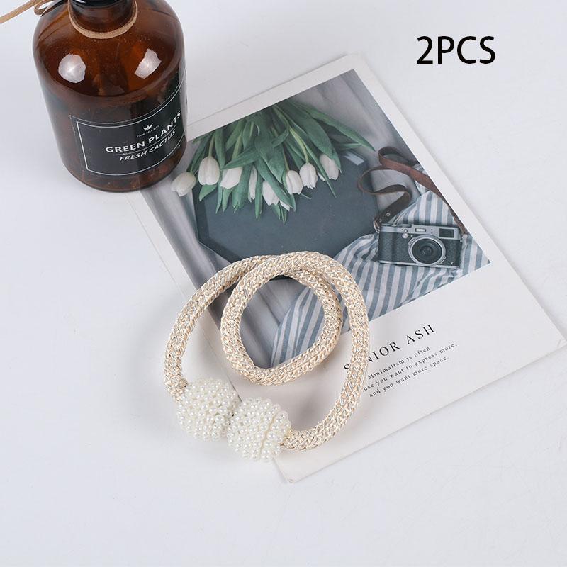 Curtain Buckle 1PCS Curtain Tape, Pearl Buckle Design, No Drilling Installation, Curtain Tiebacks Accessories