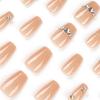 24 Teile/satz Schnelle Nägel Bohren Weiße Linien Falsche Nials Aufkleber Tragbare Wasserdichte Maniküre Fertige Nägel